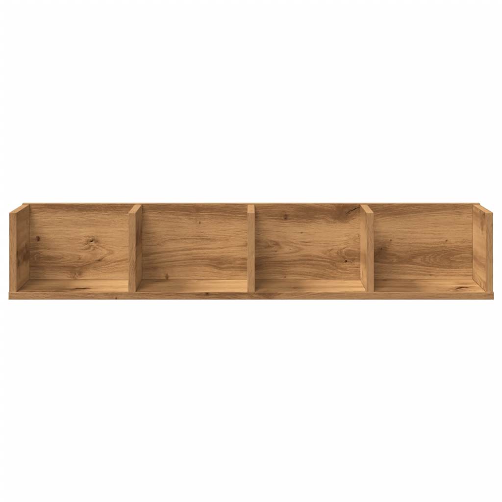 CD Wall Shelf Artisan Oak 100x18x18 cm Engineered Wood