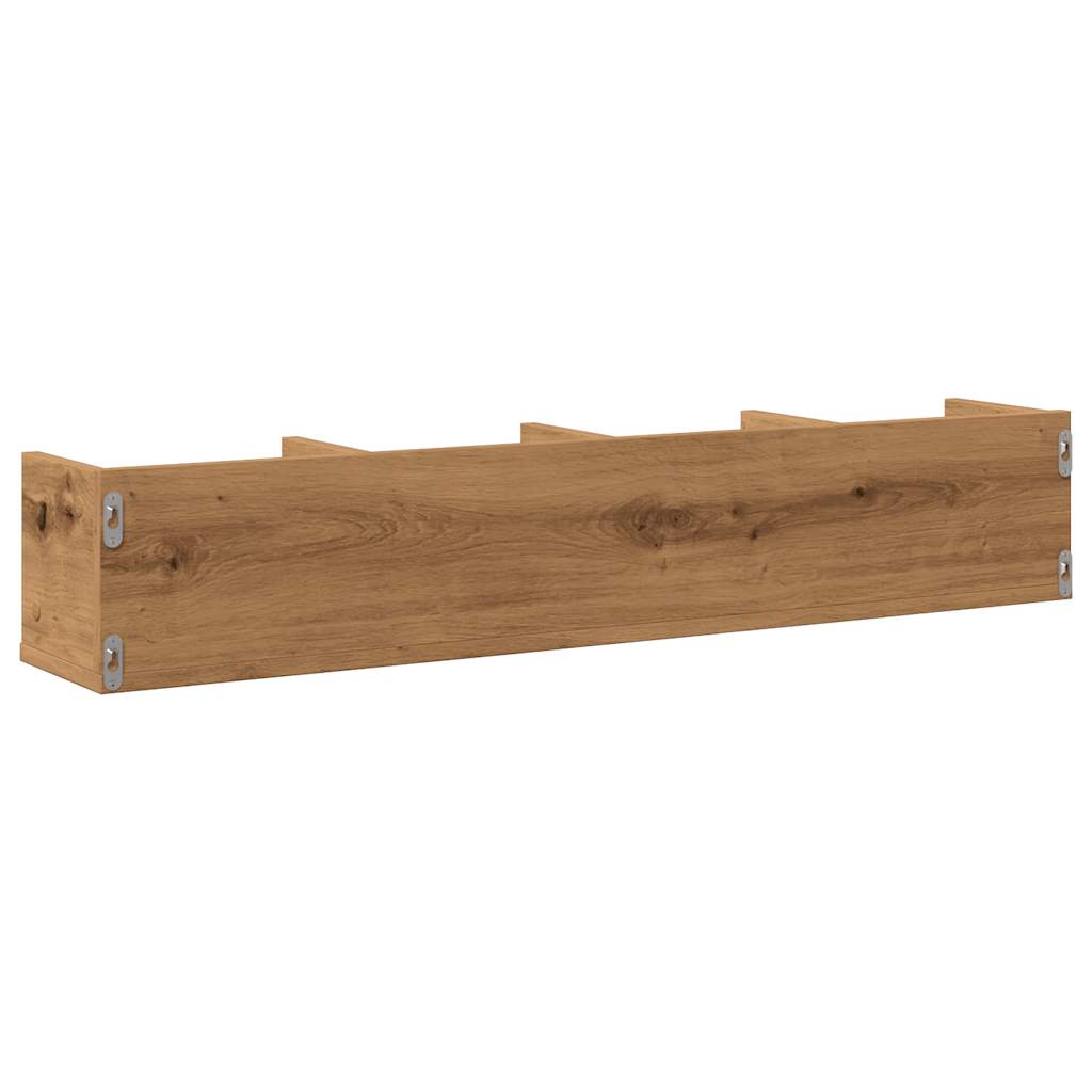 CD Wall Shelf Artisan Oak 100x18x18 cm Engineered Wood