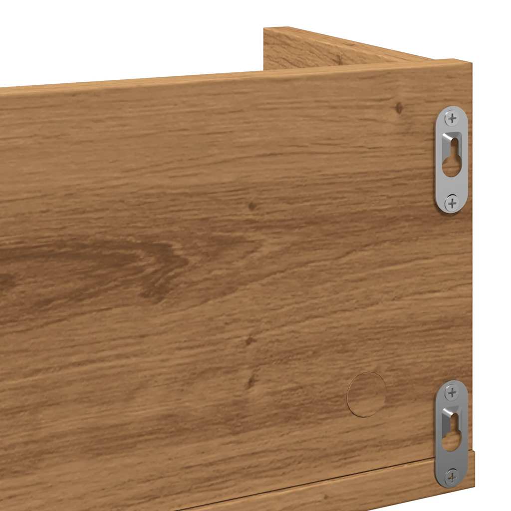 CD Wall Shelf Artisan Oak 100x18x18 cm Engineered Wood