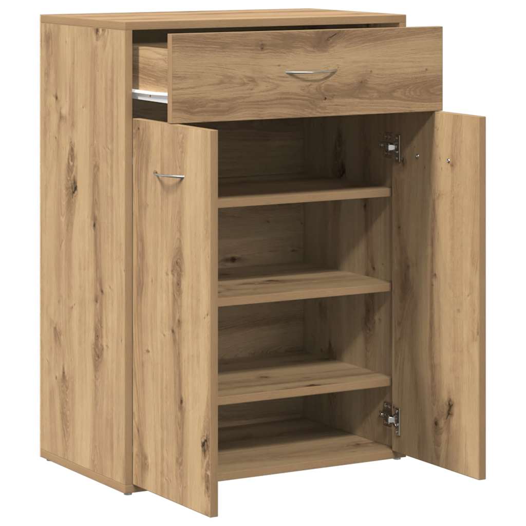 Shoe Cabinet Artisan Oak 60x35x84 cm Engineered Wood