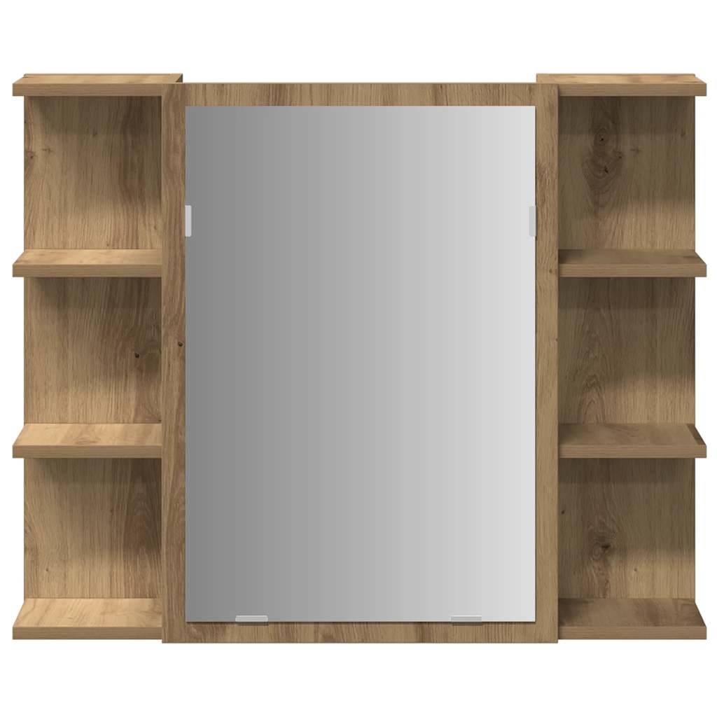 Bathroom Mirror Cabinet Artisan Oak 80x20.5x64 cm Engineered Wood