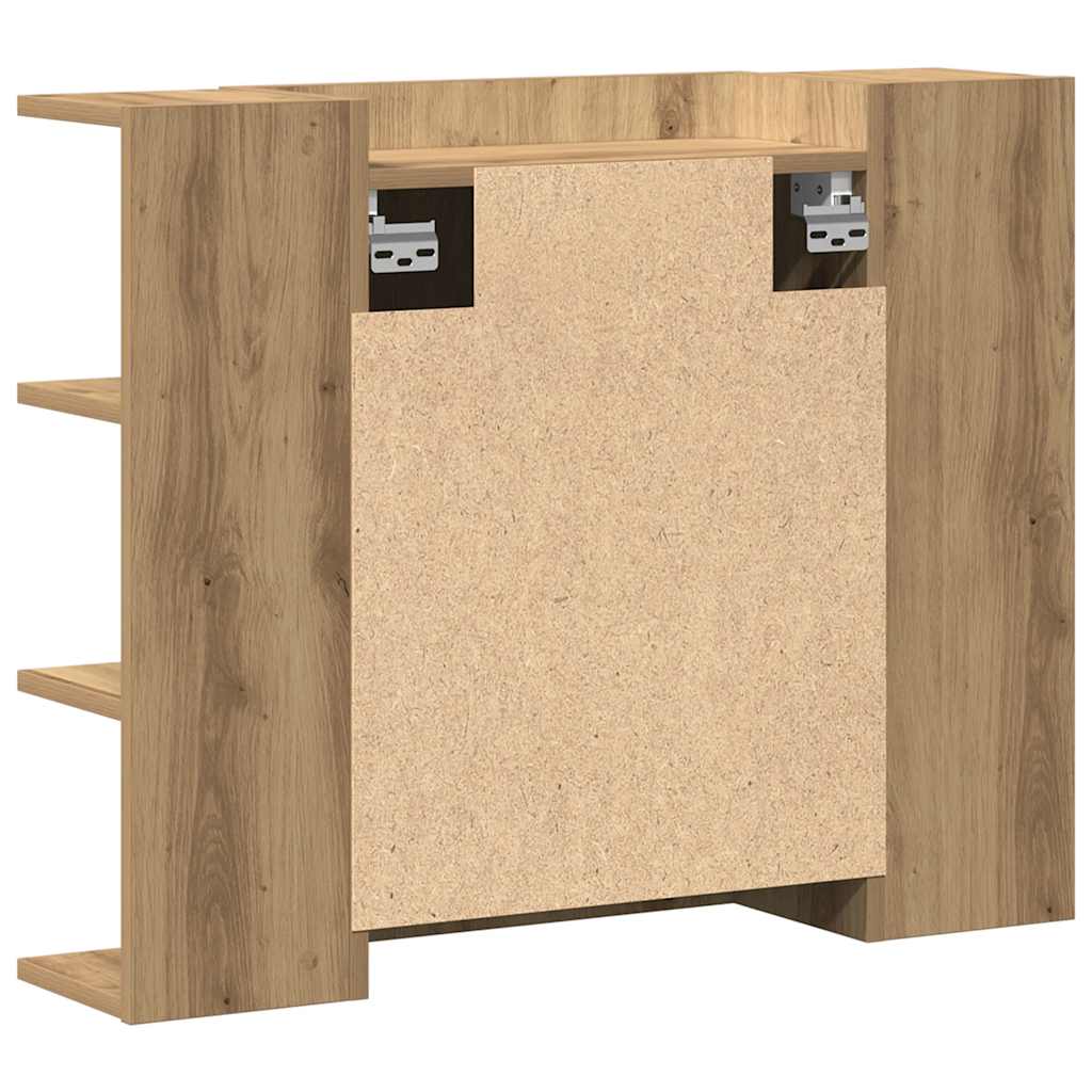 Bathroom Mirror Cabinet Artisan Oak 80x20.5x64 cm Engineered Wood