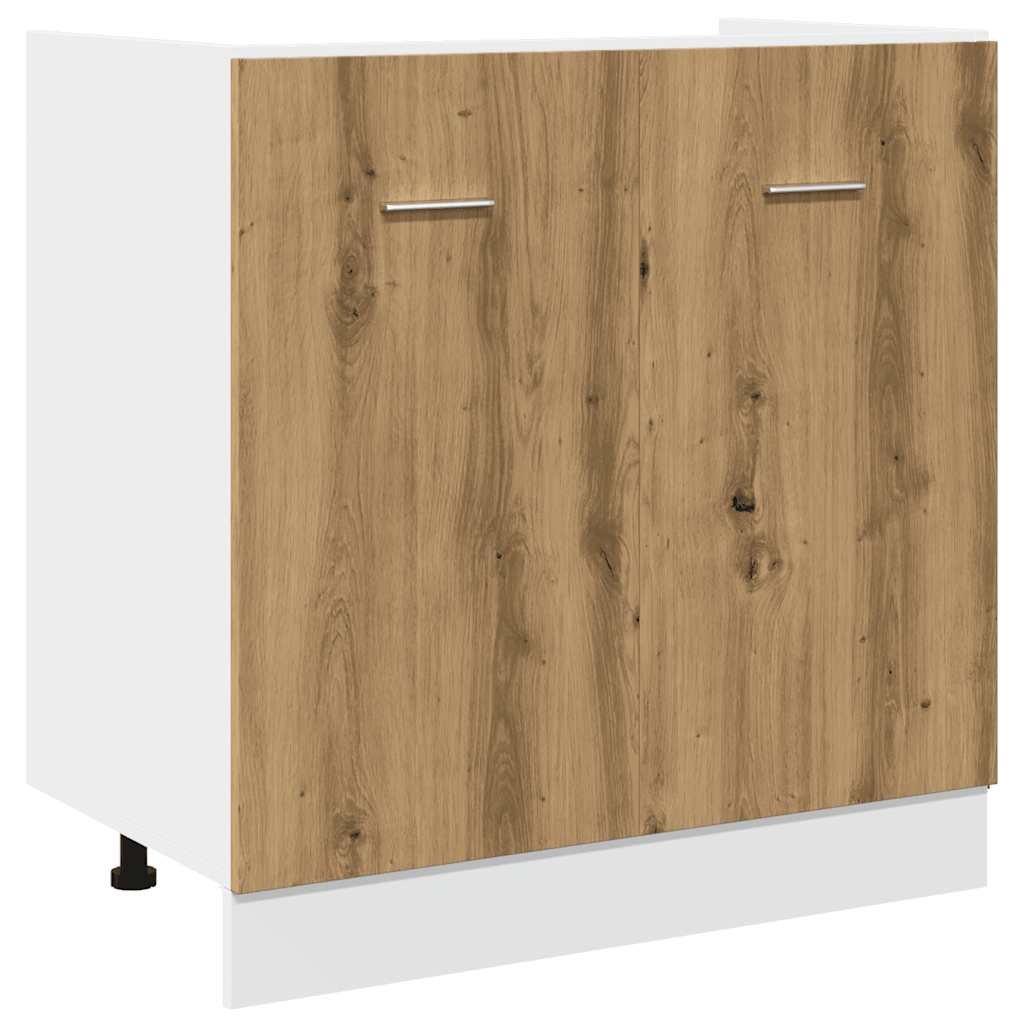 Sink Bottom Cabinet Lyon Artisan Oak 80x46x81.5 cm Engineered Wood
