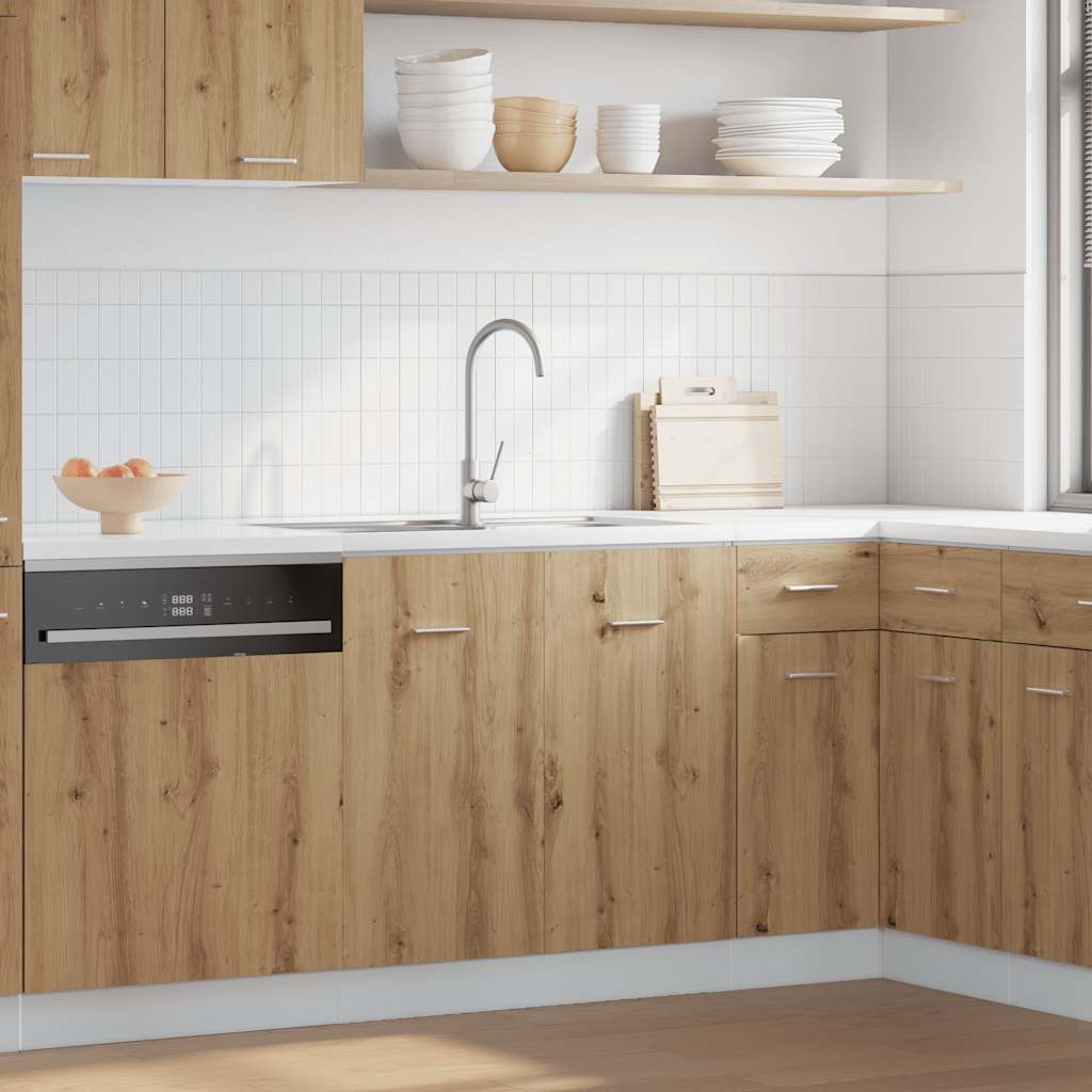 Sink Bottom Cabinet Lyon Artisan Oak 80x46x81.5 cm Engineered Wood