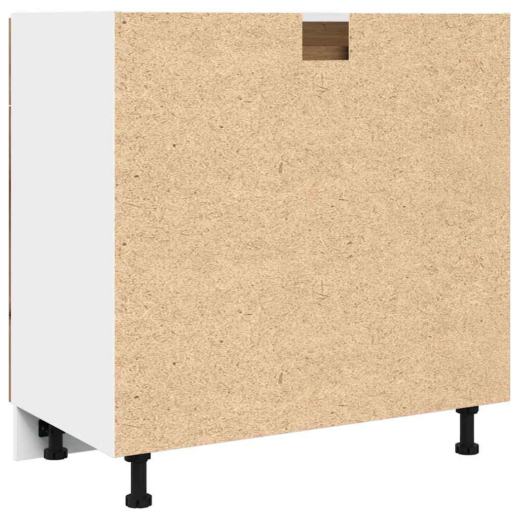Drawer Bottom Cabinet Lyon Artisan Oak 80x46x81.5 cm Engineered Wood