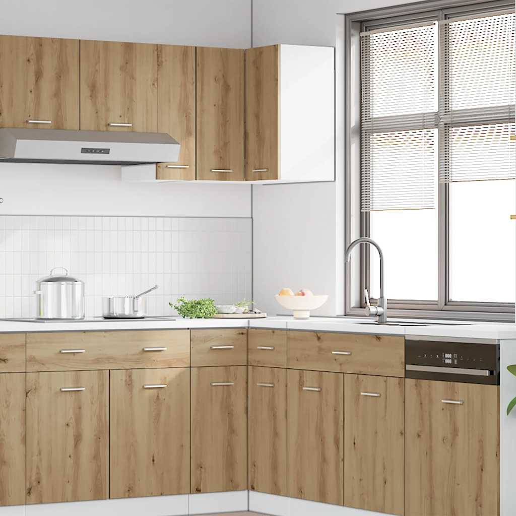 Hanging Corner Cabinet Lyon Artisan Oak 57x57x60 cm Engineered Wood
