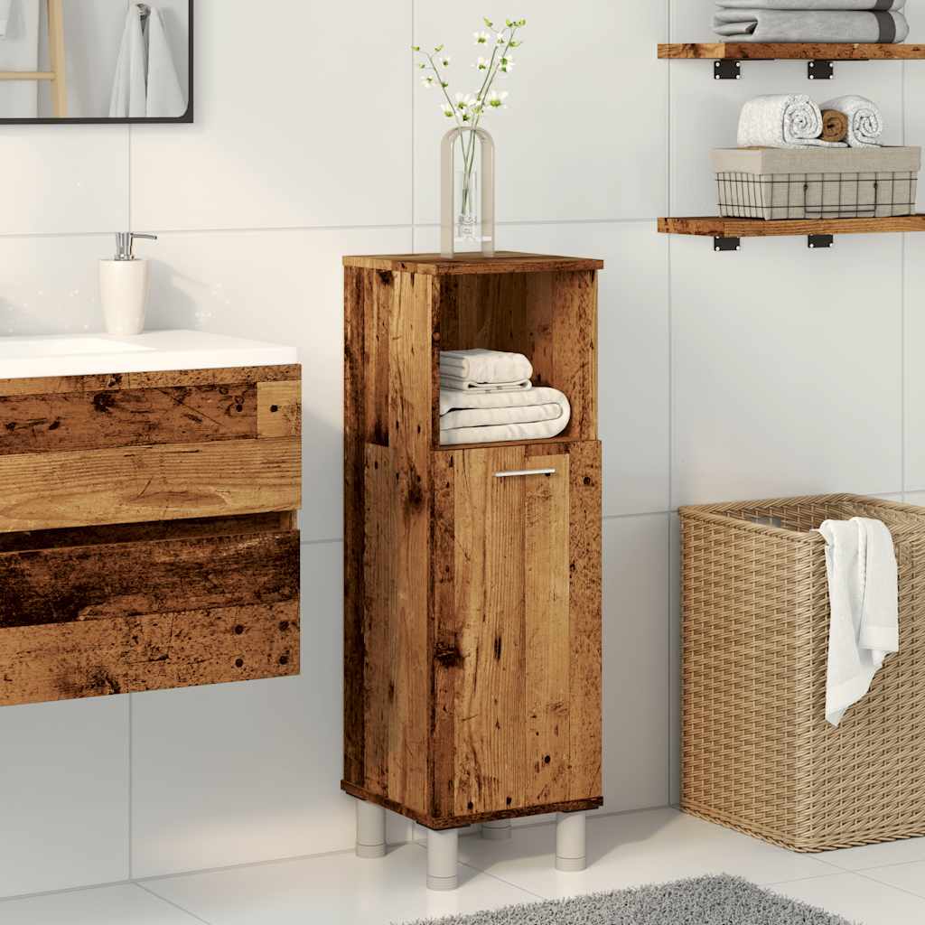 Bathroom Cabinet Old Wood 30x30x95 cm Engineered Wood