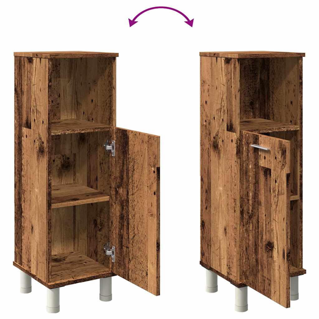 Bathroom Cabinet Old Wood 30x30x95 cm Engineered Wood