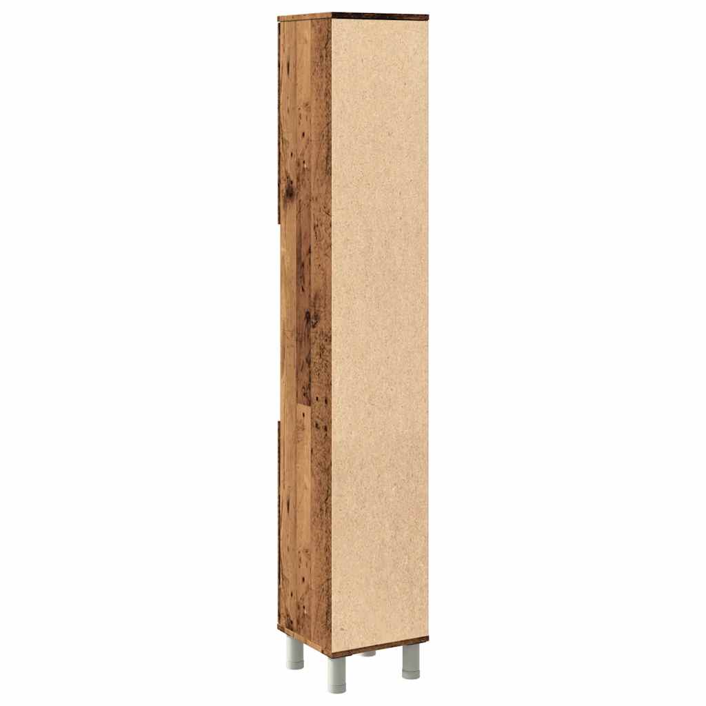 Bathroom Cabinet Old Wood 30x30x179 cm Engineered Wood