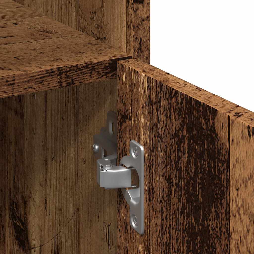 Bathroom Cabinet Old Wood 30x30x179 cm Engineered Wood