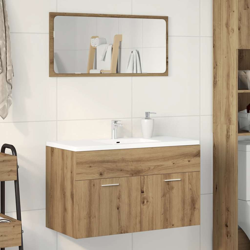Bathroom Sink Cabinet Artisan Oak 90x38.5x46 cm Engineered Wood