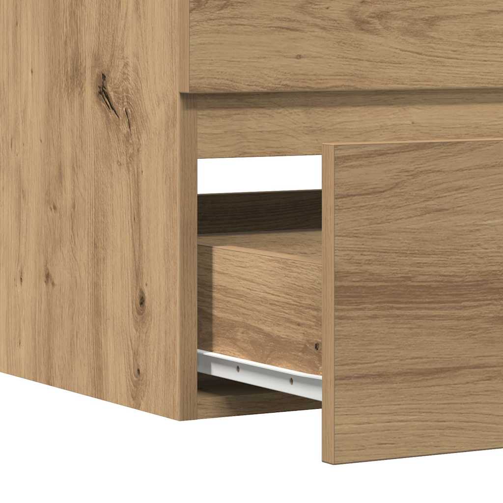 Bathroom Hanging Cabinet Artisian Oak 80x38.5x45 cm Engineered Wood