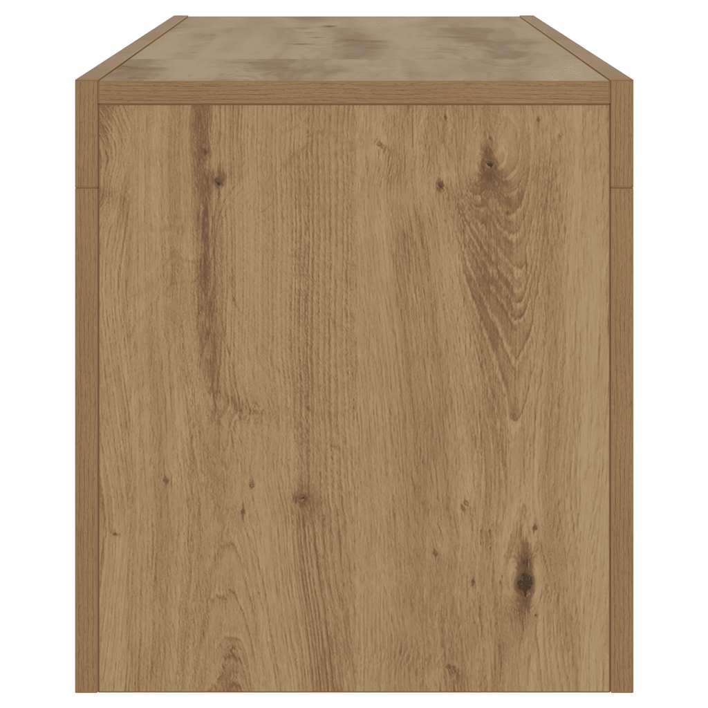 TV Cabinet with LED Lights Artisan Oak 120x36.5x40 cm Engineered Wood