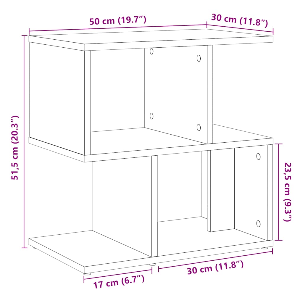 Bedside Cabinets 2 pcs Artisan Oak 50x30x51.5 cm Engineered Wood