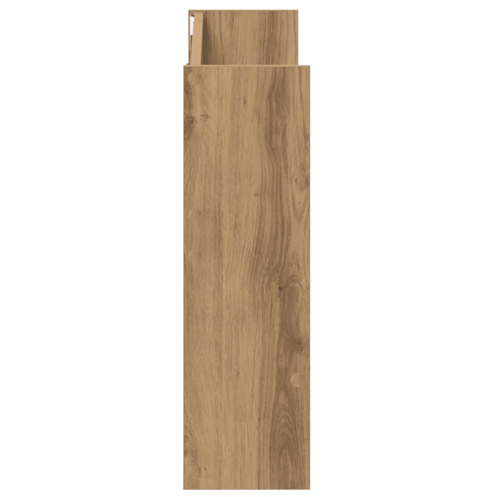 Wall Shoe Cabinet Artisan Oak 80x18x60 cm Engineered Wood