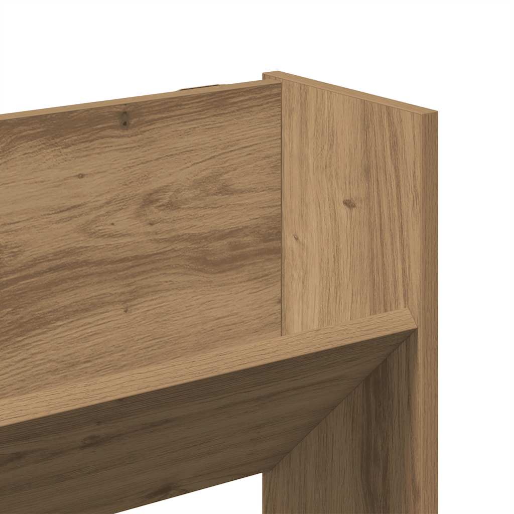Wall Shoe Cabinet Artisan Oak 80x18x90 cm Engineered Wood