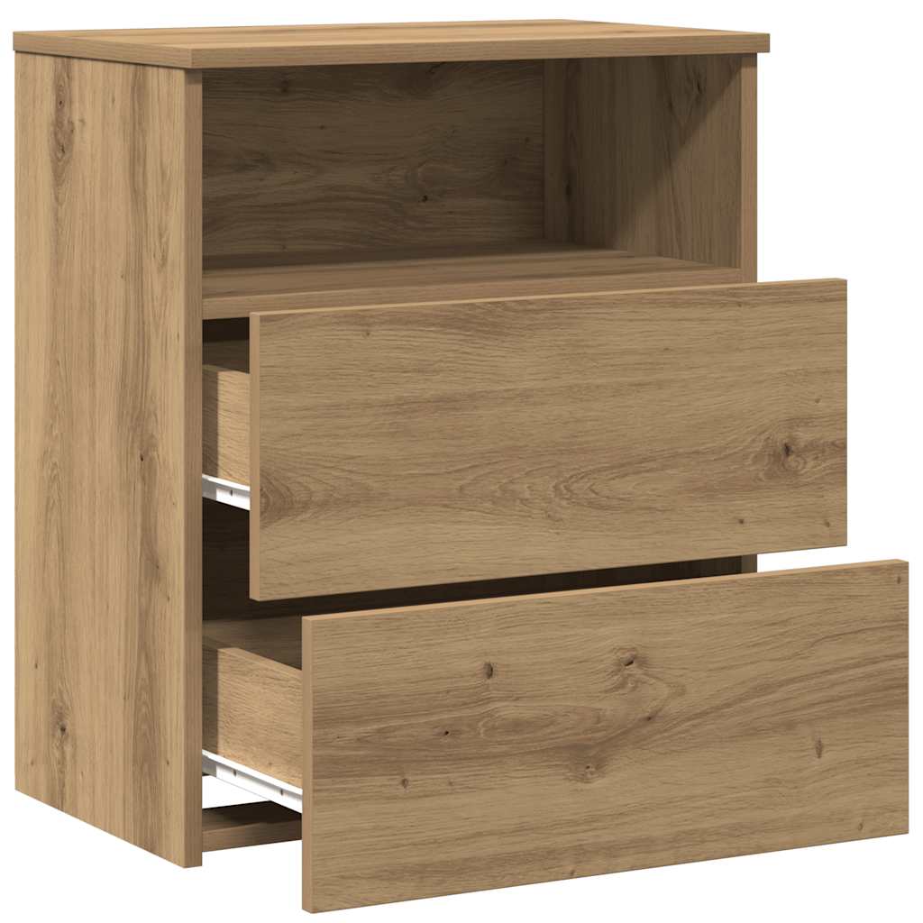 Bedside Cabinets 2 pcs Artisan Oak 50x32x60cm Engineered Wood
