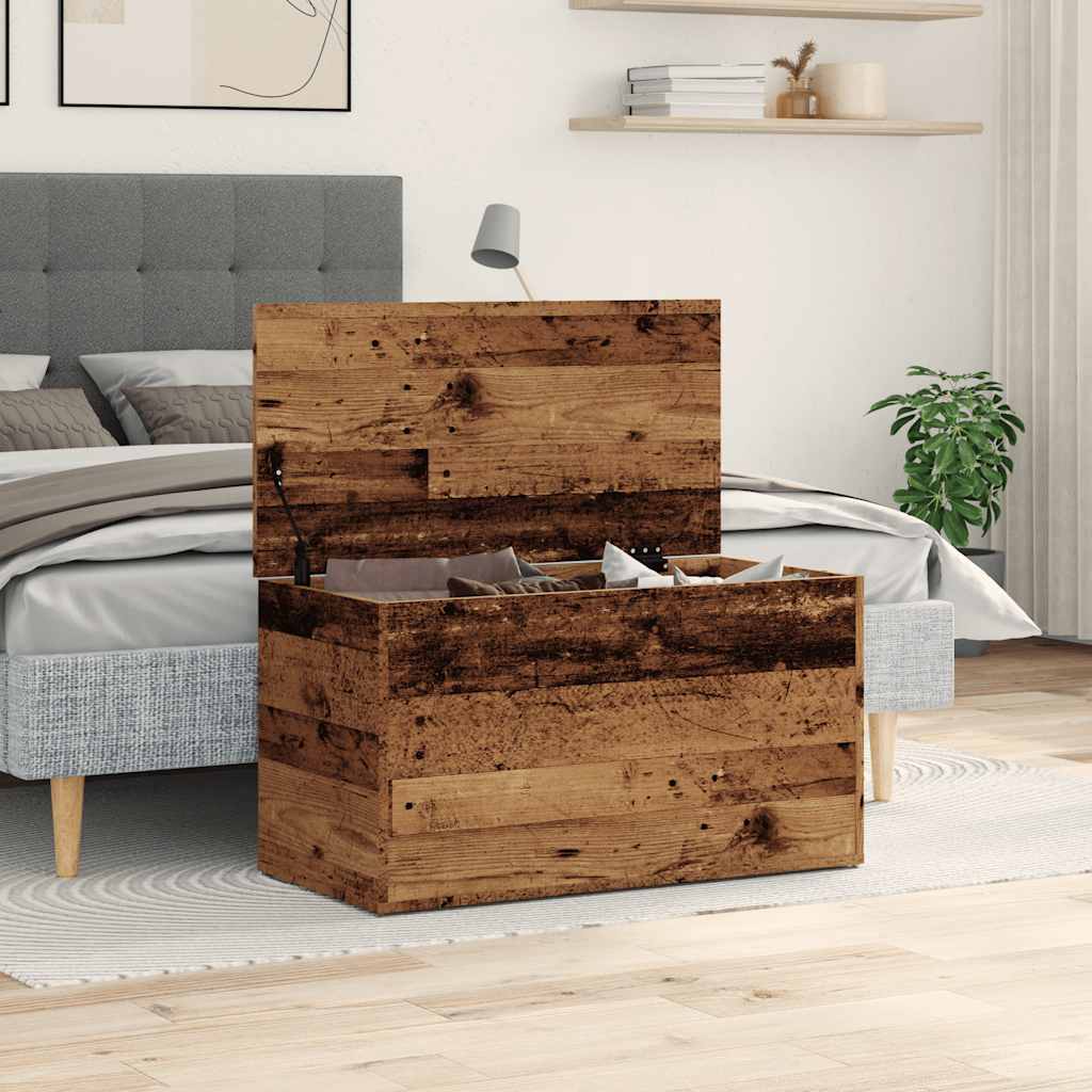 Storage Chest Old Wood 84x42x46 cm Engineered Wood