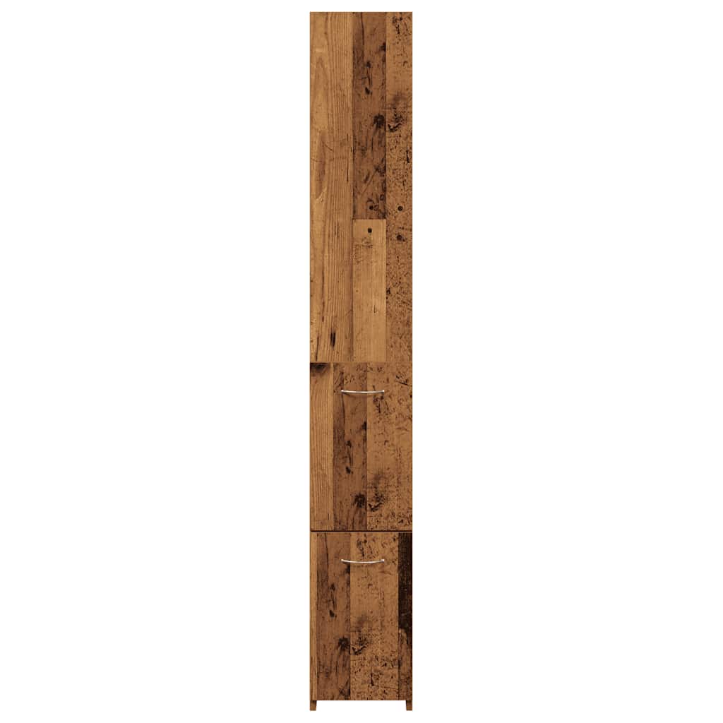Bathroom Cabinet Old Wood 25x25x170 cm Engineered Wood
