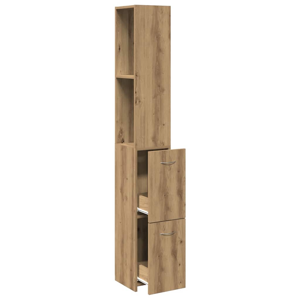 Bathroom Cabinet Artisan Oak 25x25x170 cm Engineered Wood