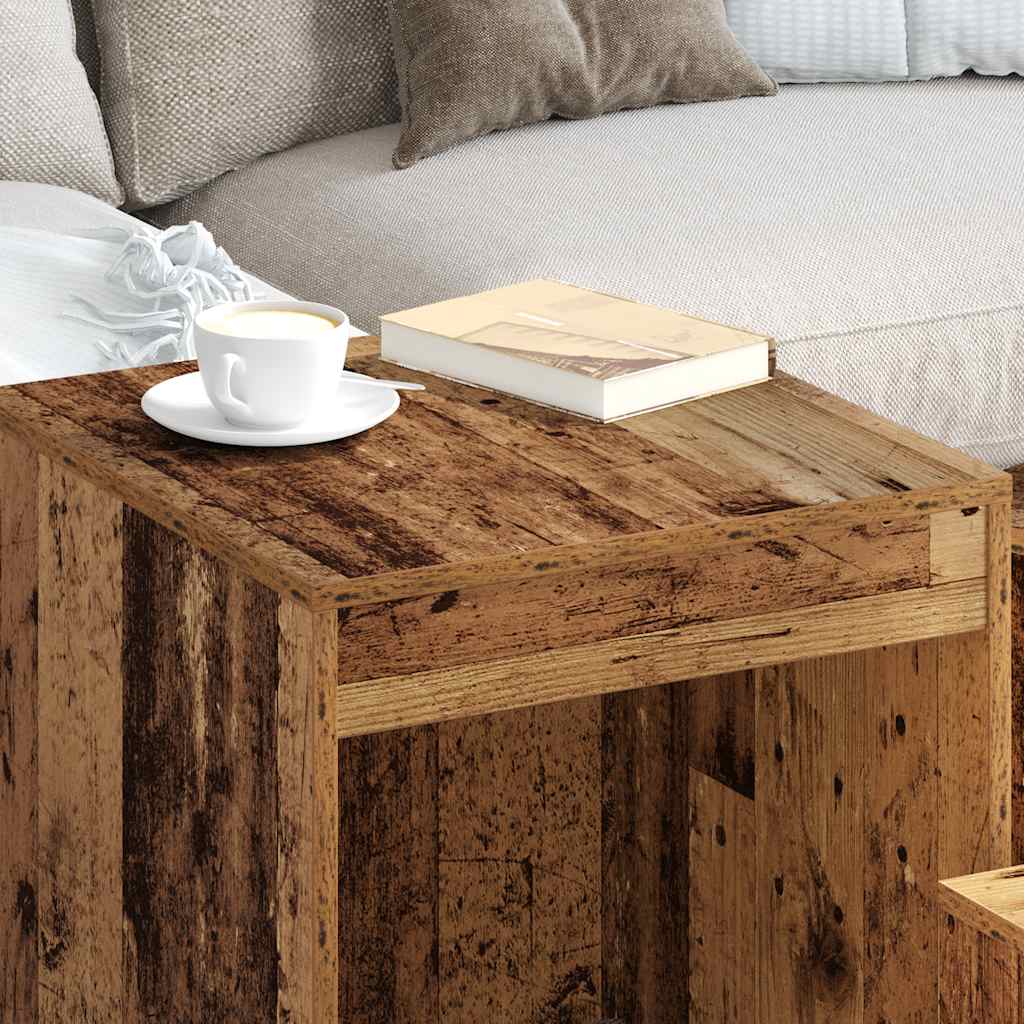 Nesting Tables 3 pcs Old Wood Engineered Wood