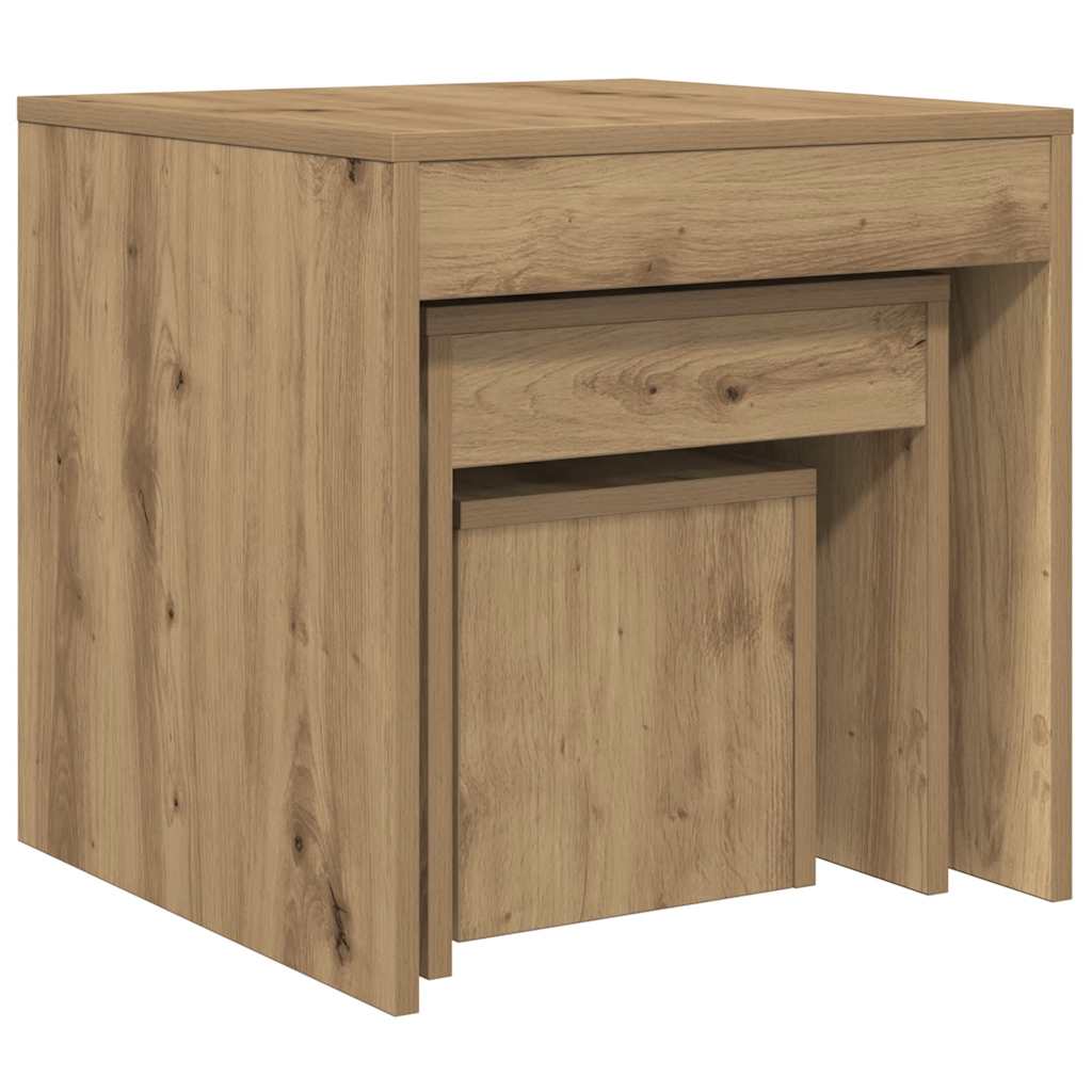 Nesting Tables 3 pcs Artisan Oak Engineered Wood