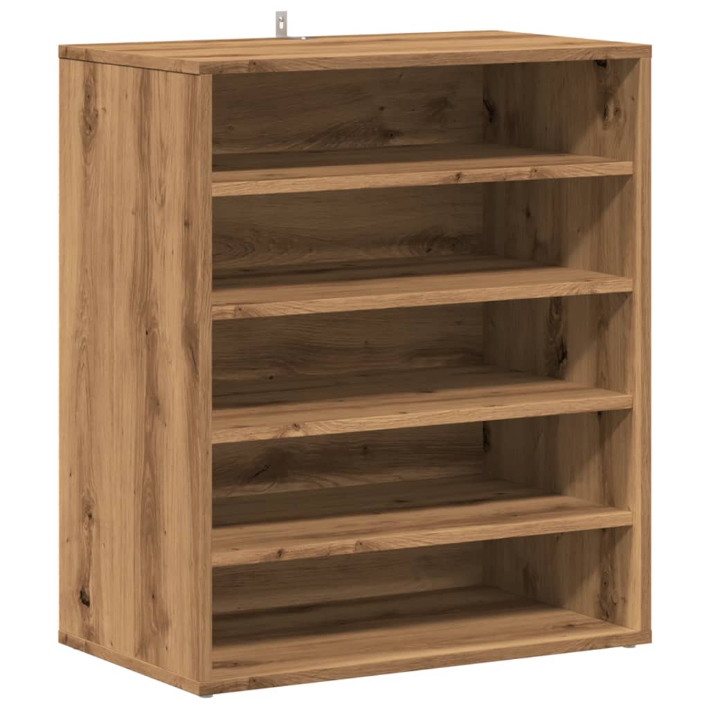 Shoe Cabinet Artisan Oak 60x35x70 cm Engineered Wood
