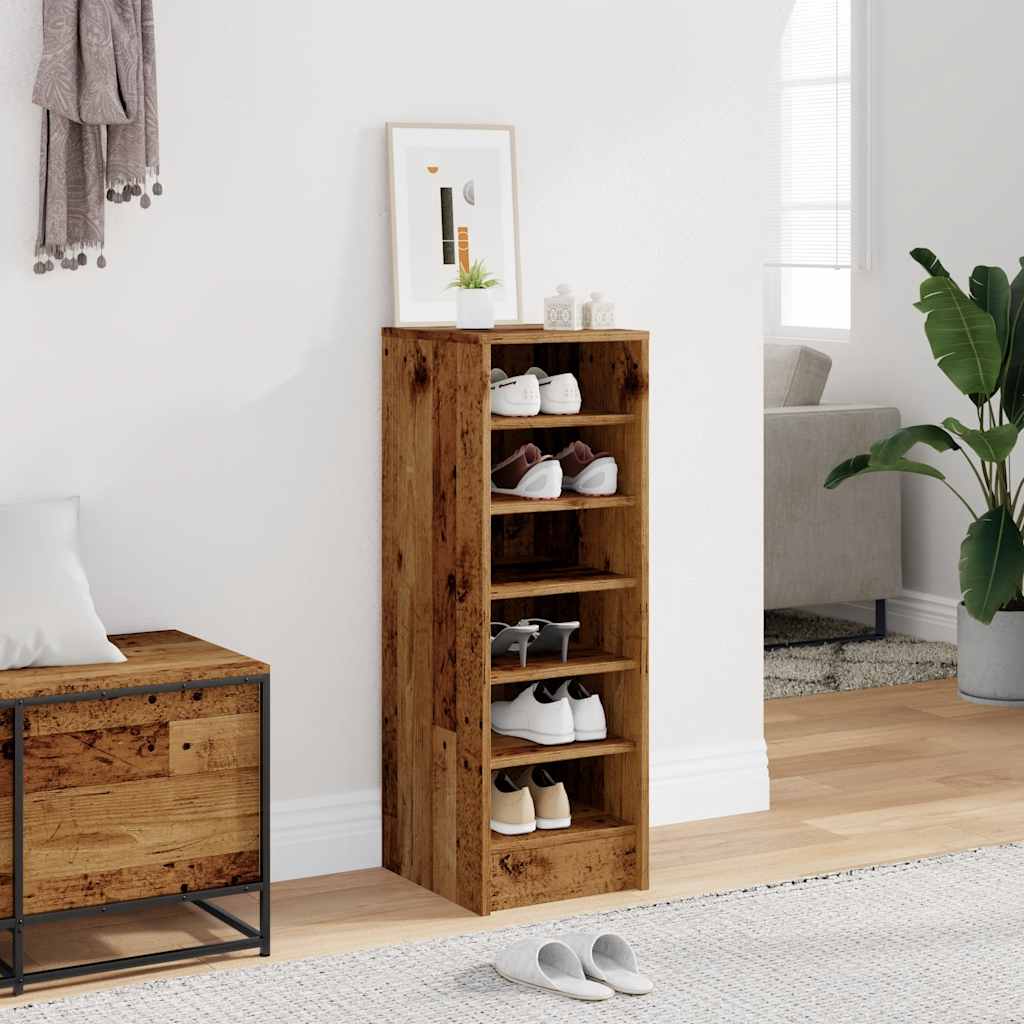 Shoe Cabinet Old Wood 32x35x92 cm Engineered Wood
