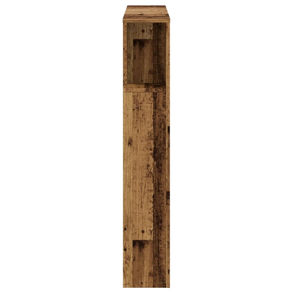 Headboard Cabinet Old Wood 100x18.5x102.5 cm Engineered Wood