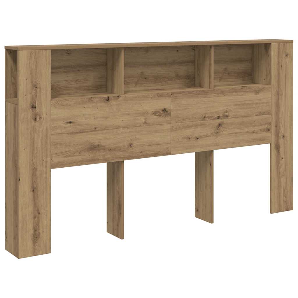 Headboard Cabinet Artisian Oak 180x18.5x102.5 cm Engineered Wood