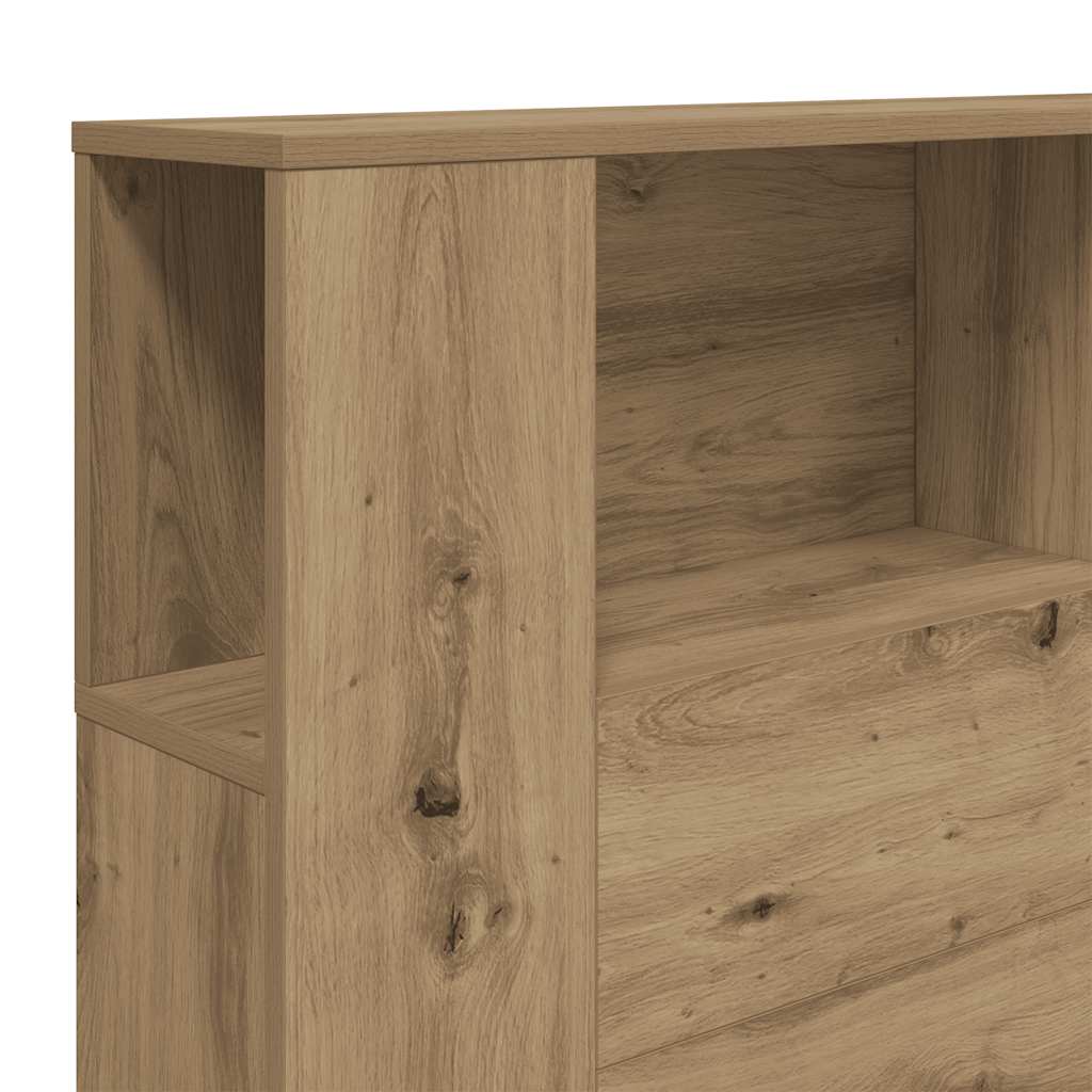 Headboard Cabinet Artisian Oak 180x18.5x102.5 cm Engineered Wood
