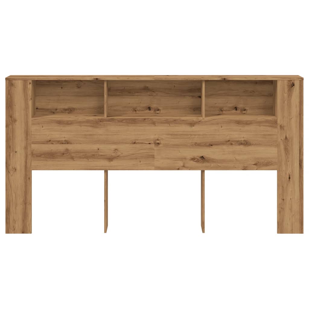 Headboard Cabinet Artisian Oak 200x18.5x102.5 cm Engineered Wood