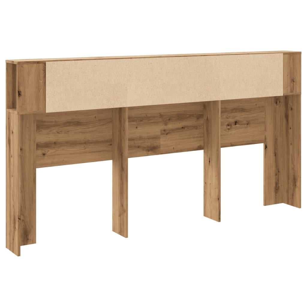 Headboard Cabinet Artisian Oak 200x18.5x102.5 cm Engineered Wood