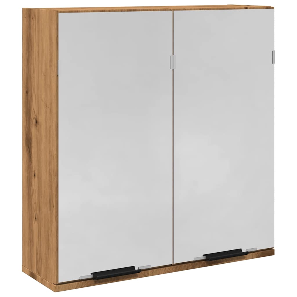 Bathroom Mirror Cabinet Artisan Oak 64x20x66.5 cm Engineered Wood