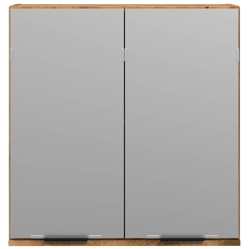 Bathroom Mirror Cabinet Artisan Oak 64x20x66.5 cm Engineered Wood