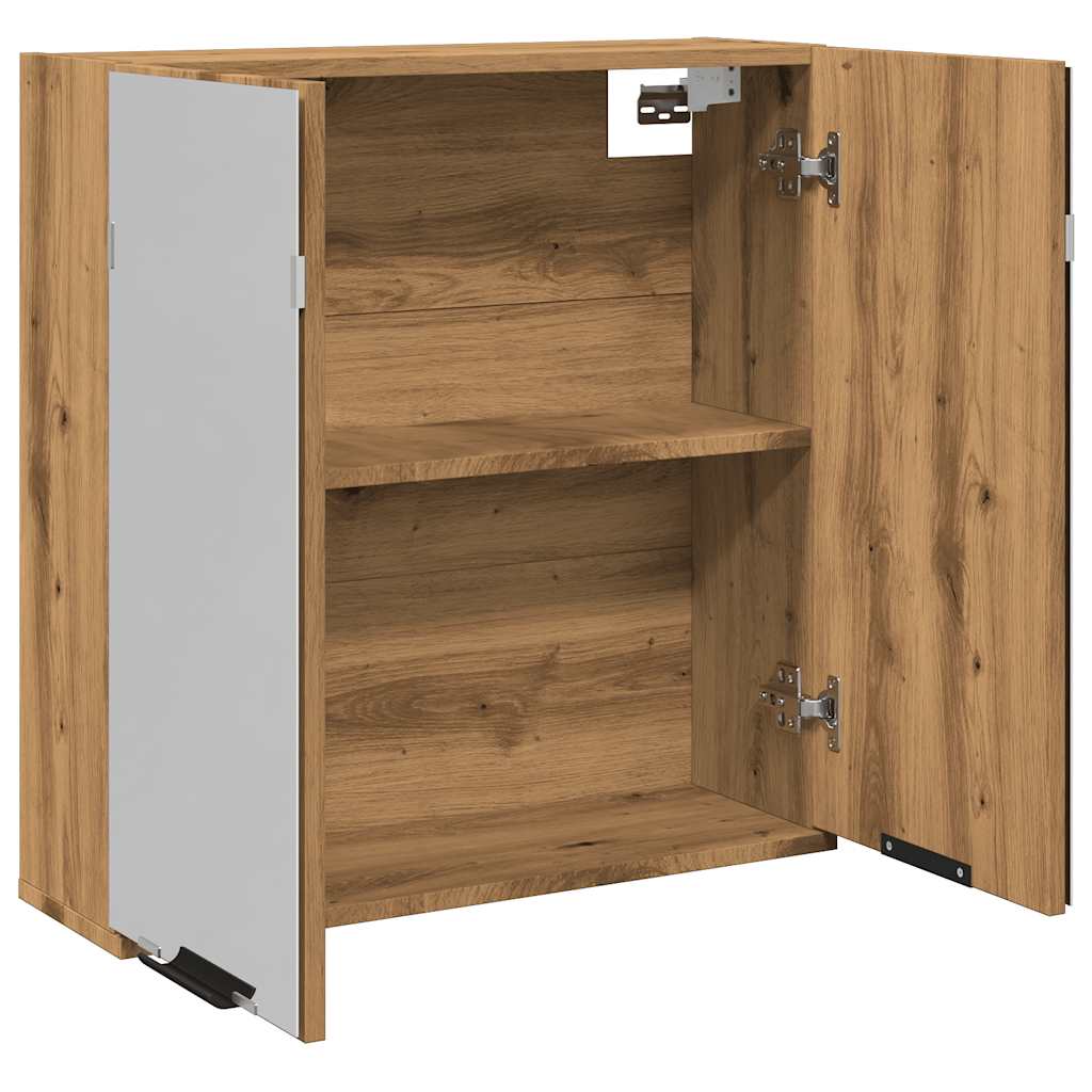 Bathroom Mirror Cabinet Artisan Oak 64x20x66.5 cm Engineered Wood