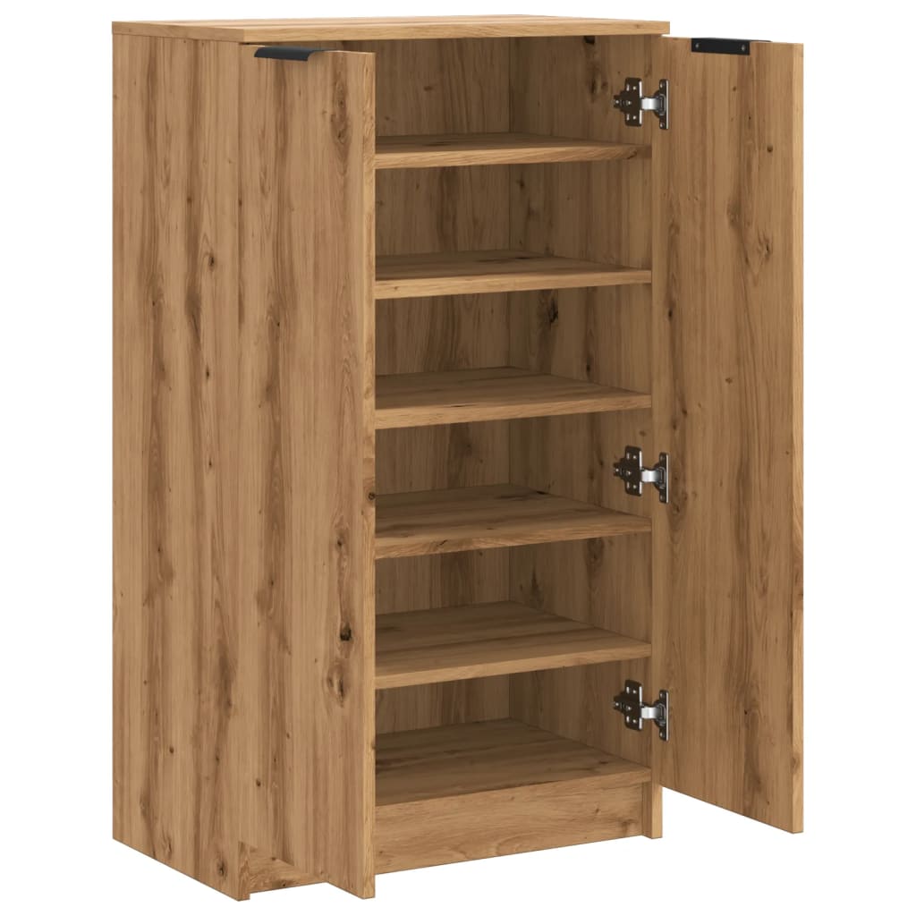 Shoe Cabinet Artisian Oak 59x35x100.5 cm Engineered Wood
