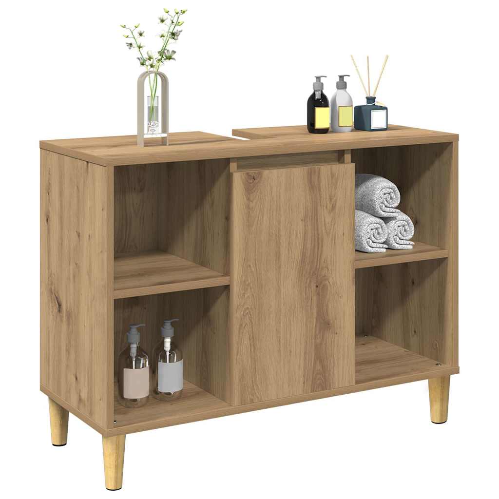 Bathroom Cabinet Artisian Oak 80x33x60 cm Engineered Wood
