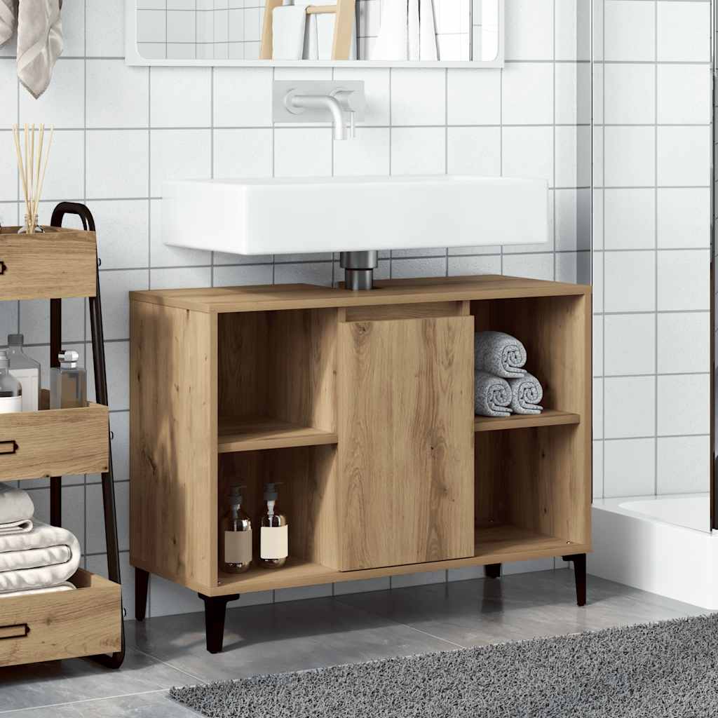 Sink Cabinet Artisan Oak 80x33x60 cm Engineered Wood