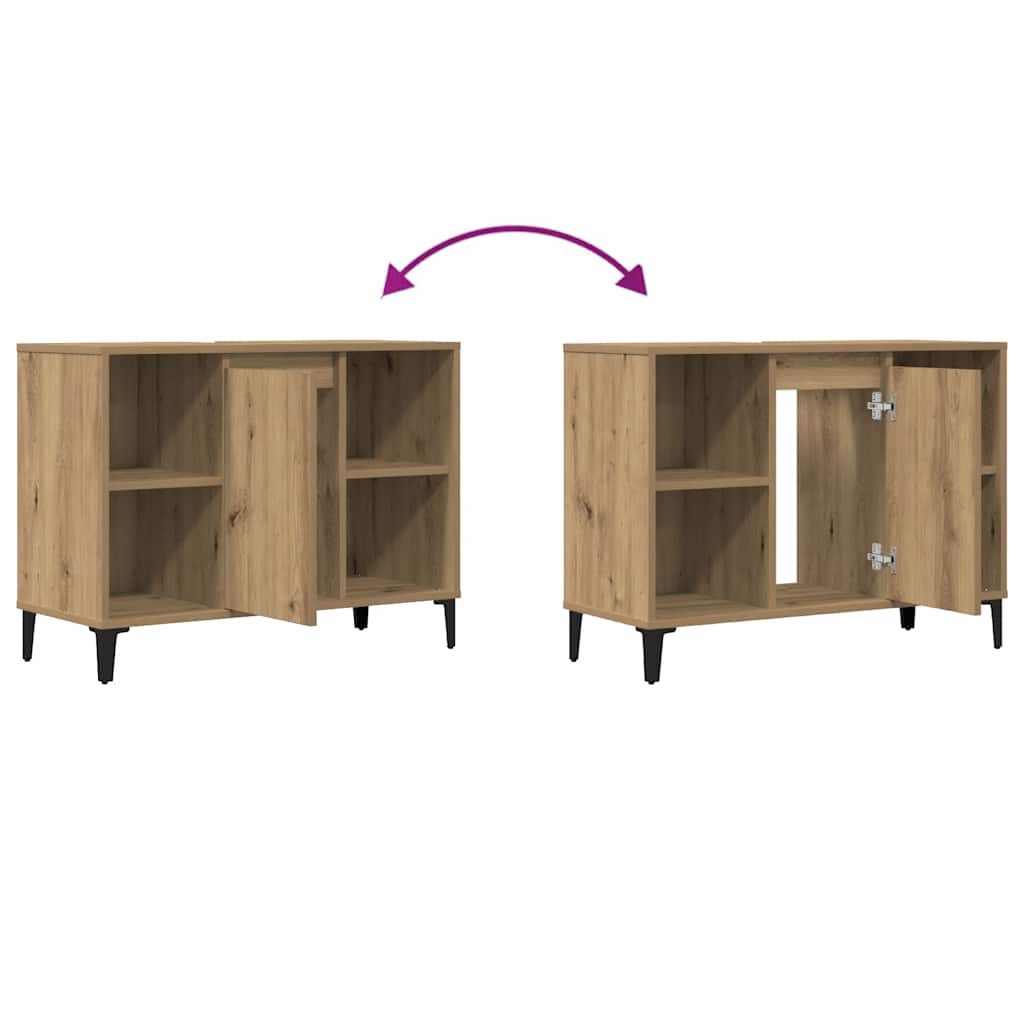 Sink Cabinet Artisan Oak 80x33x60 cm Engineered Wood