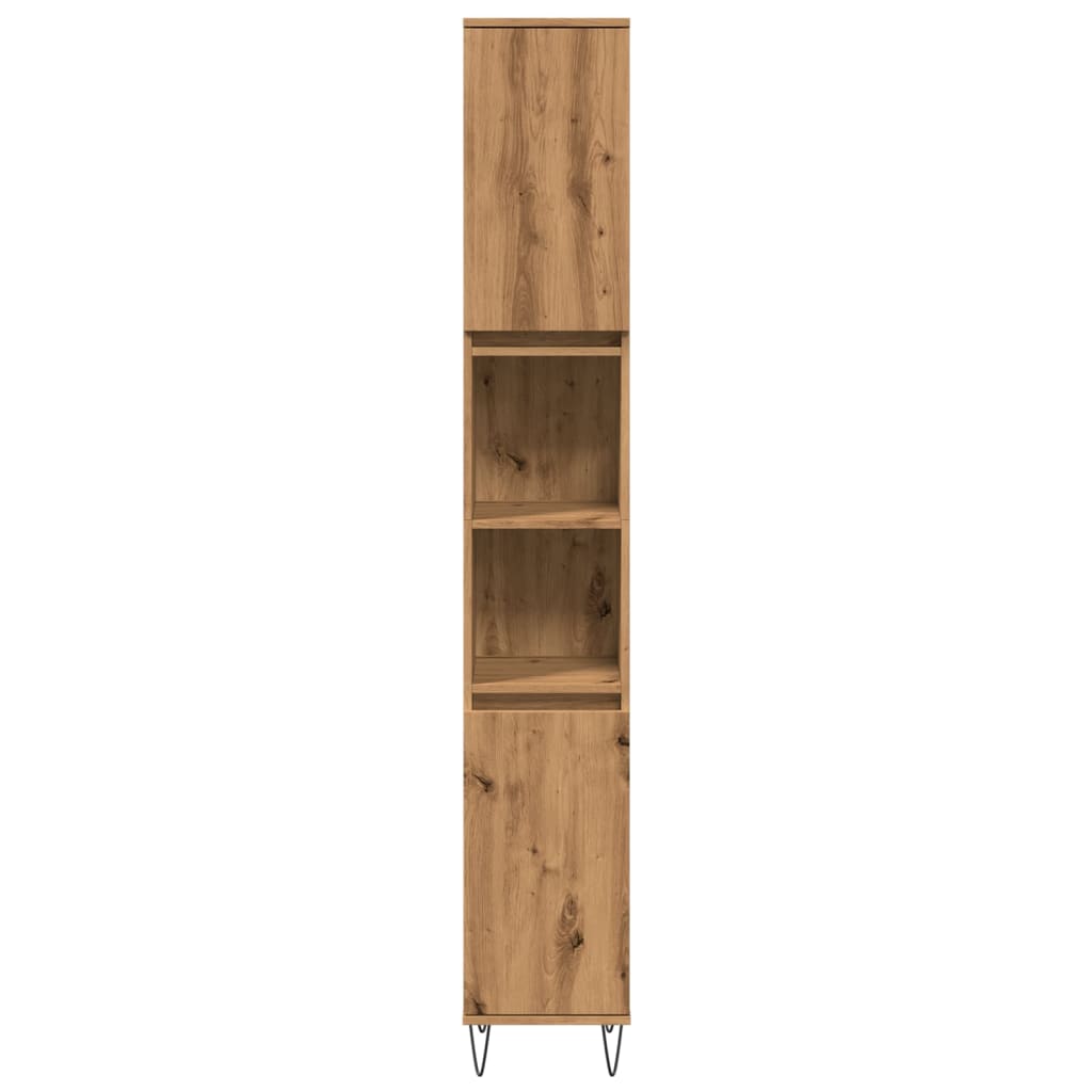 Bathroom Cabinet Artisan Oak 30x30x190 cm Engineered Wood