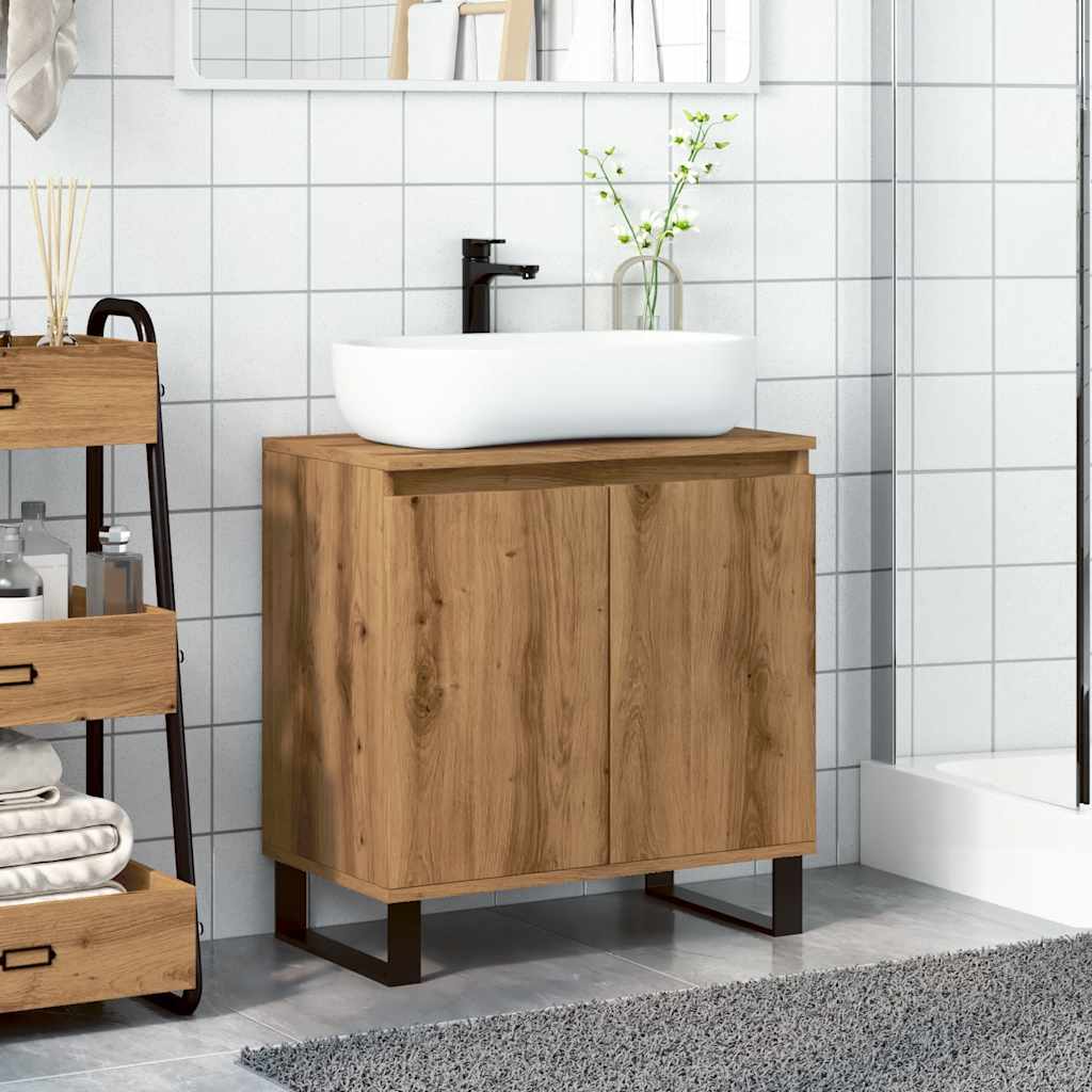 Bathroom Cabinet Artisan Oak 58x33x60 cm Engineered Wood