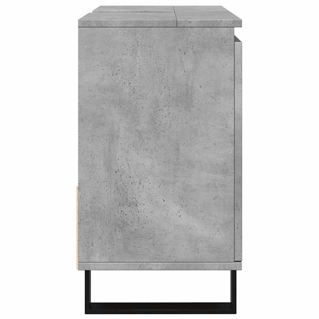 Bathroom Sink Cabinet Concrete Grey 65x33x60 cm Engineered Wood
