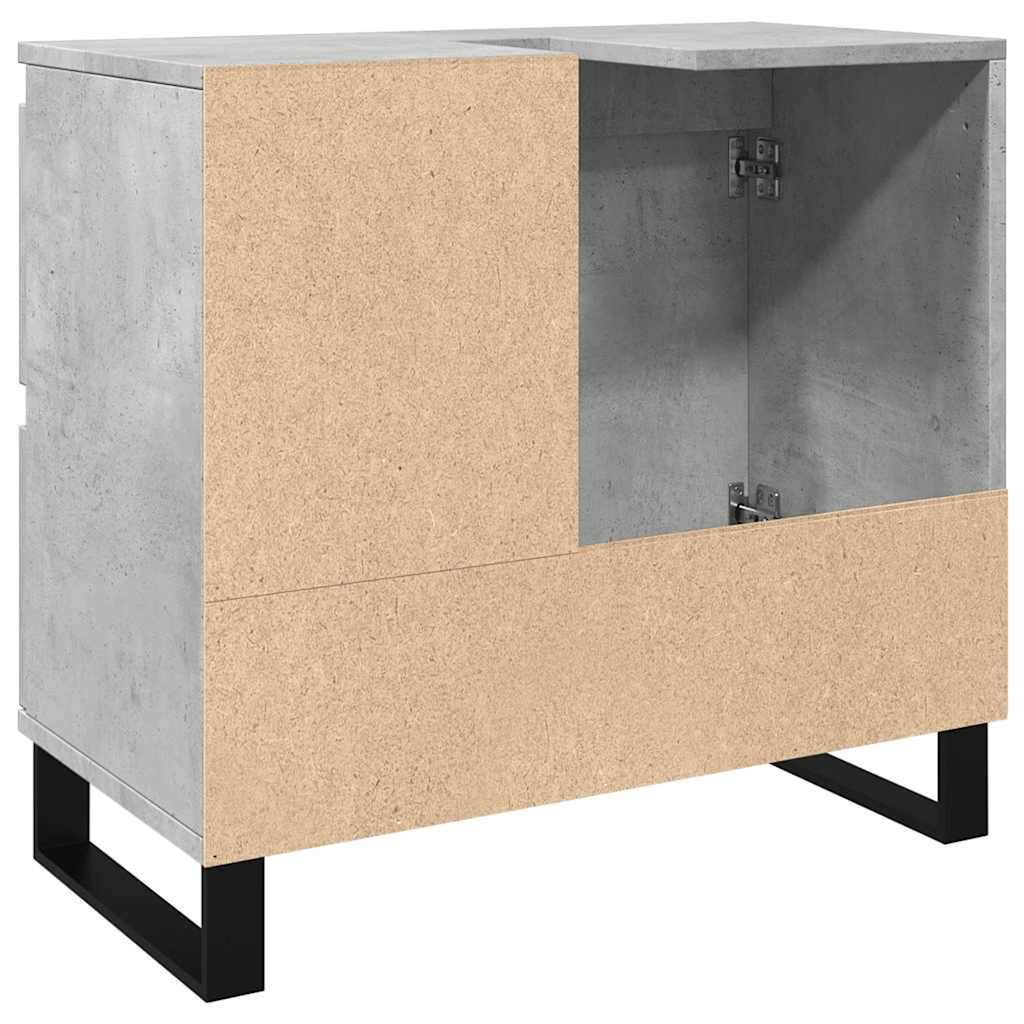 Bathroom Sink Cabinet Concrete Grey 65x33x60 cm Engineered Wood