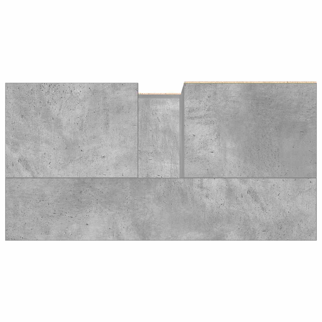 Bathroom Sink Cabinet Concrete Grey 65x33x60 cm Engineered Wood