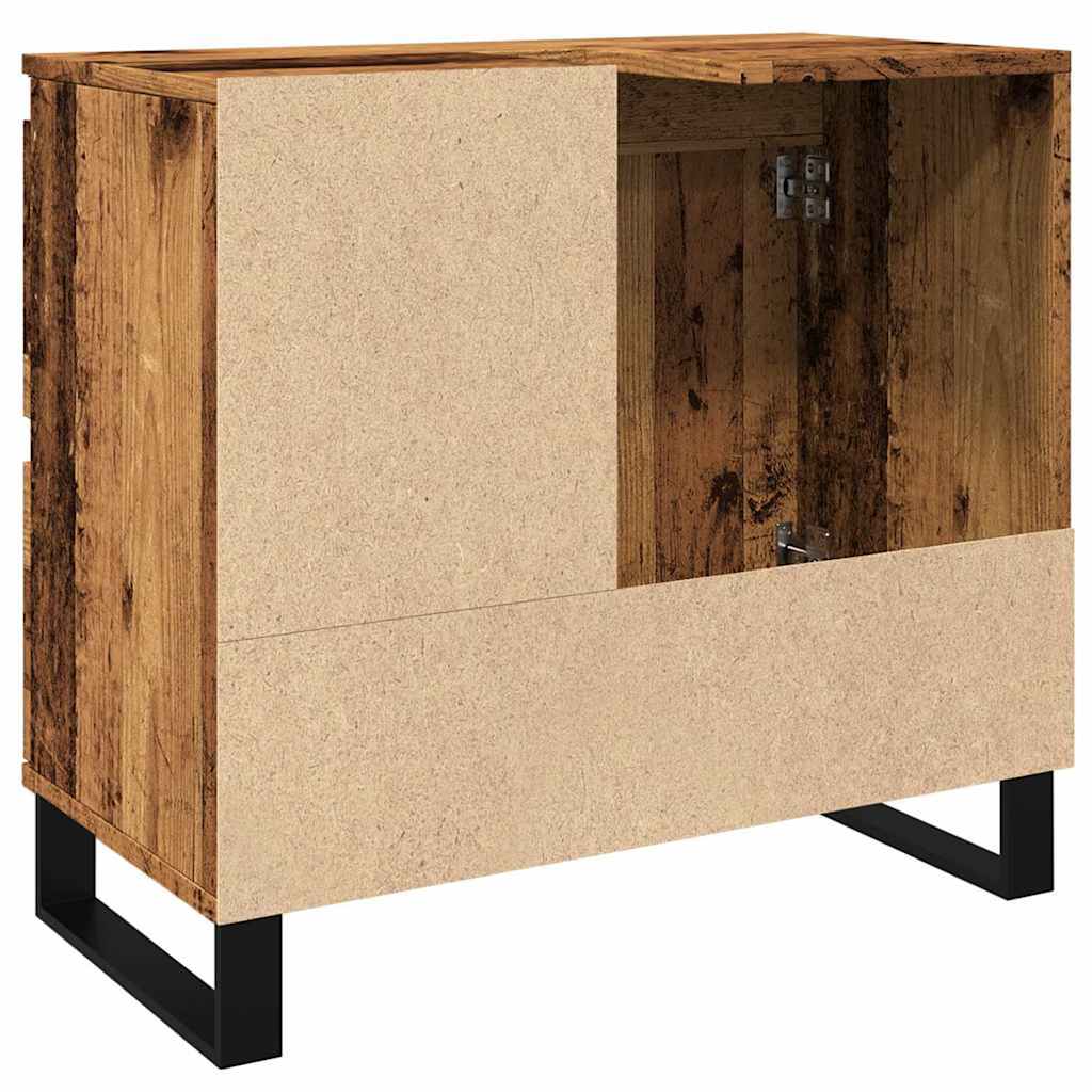 Bathroom Sink Cabinet Old Wood 65x33x60 cm Engineered Wood