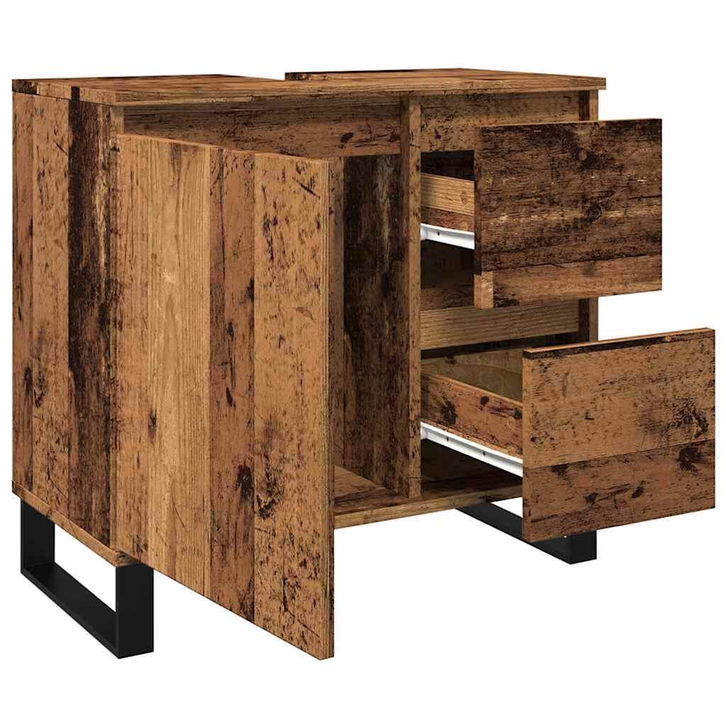 Bathroom Sink Cabinet Old Wood 65x33x60 cm Engineered Wood