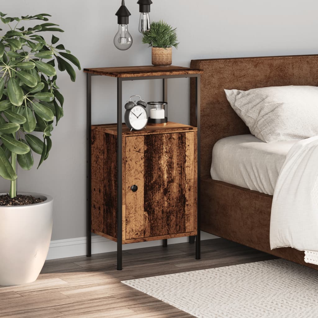 Bedside Cabinet Old Wood 41x31x80 cm Engineered Wood