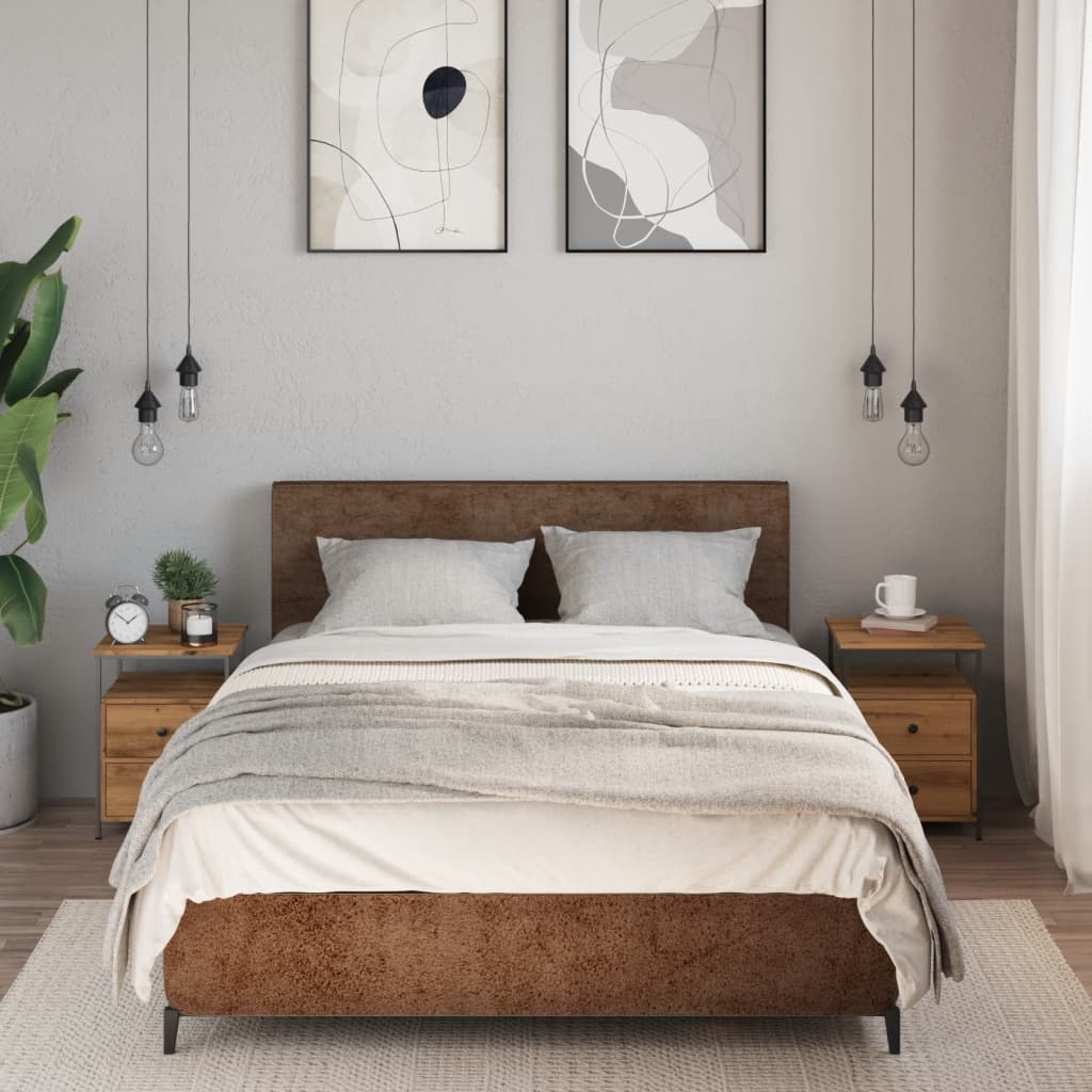 Bedside Cabinets 2 pcs Artisan Oak 34x35.5x50 cm Engineered Wood