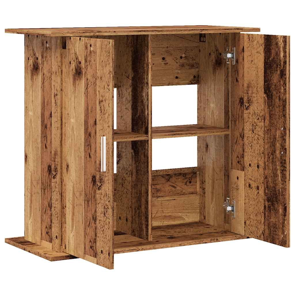 Aquarium Stand Old Wood 81x36x73 cm Engineered Wood